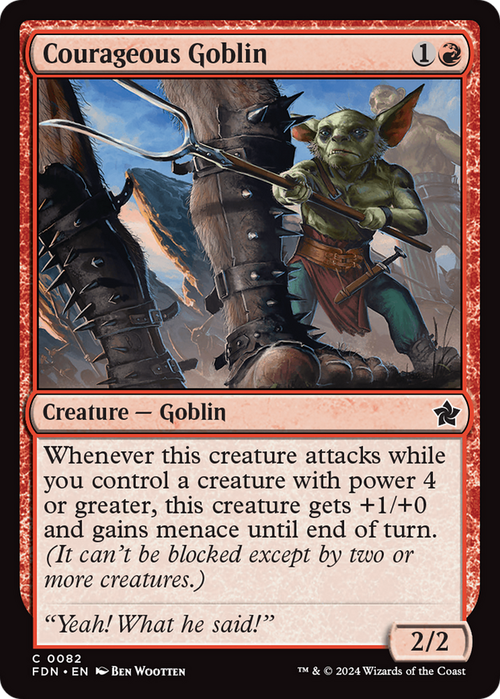 Courageous Goblin [Foundations] Magic: The Gathering