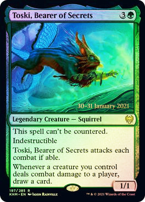 Toski, Bearer of Secrets [Kaldheim Prerelease Promos] Magic: The Gathering