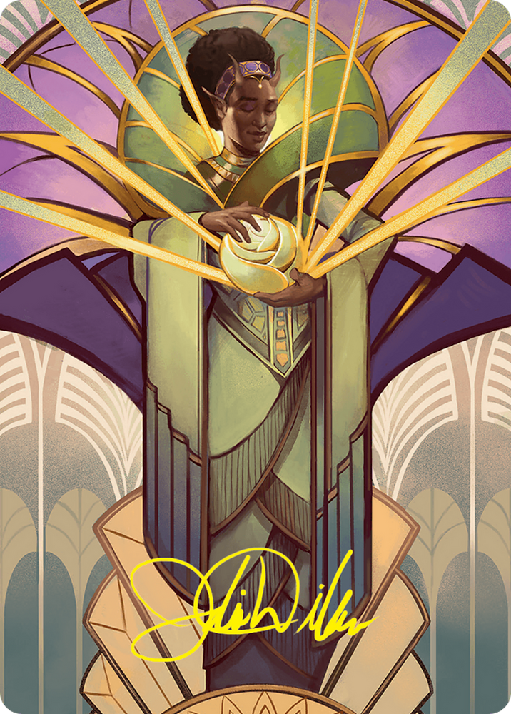Bloom Tender Art Card (54/54) (Gold-Stamped Signature) [Foundations Art Series] Magic: The Gathering