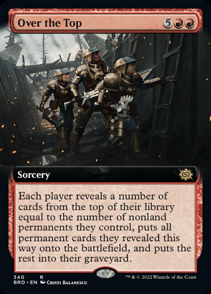 Over the Top (Extended Art) [The Brothers' War] Magic: The Gathering