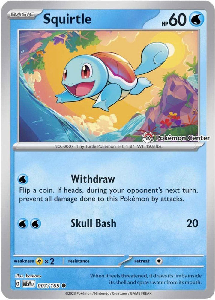 Squirtle (007/165) (Pokemon Center) [Scarlet & Violet 151] Pokémon
