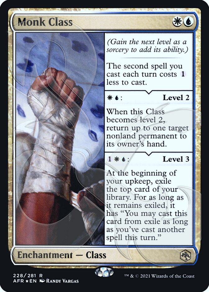 Monk Class (Ampersand Promo) [Dungeons & Dragons: Adventures in the Forgotten Realms Promos] Magic: The Gathering
