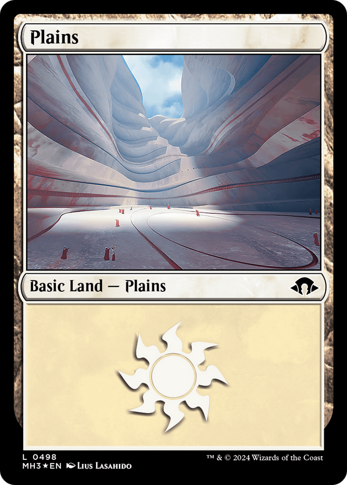 Plains (0498) (Ripple Foil) [Modern Horizons 3] Magic: The Gathering