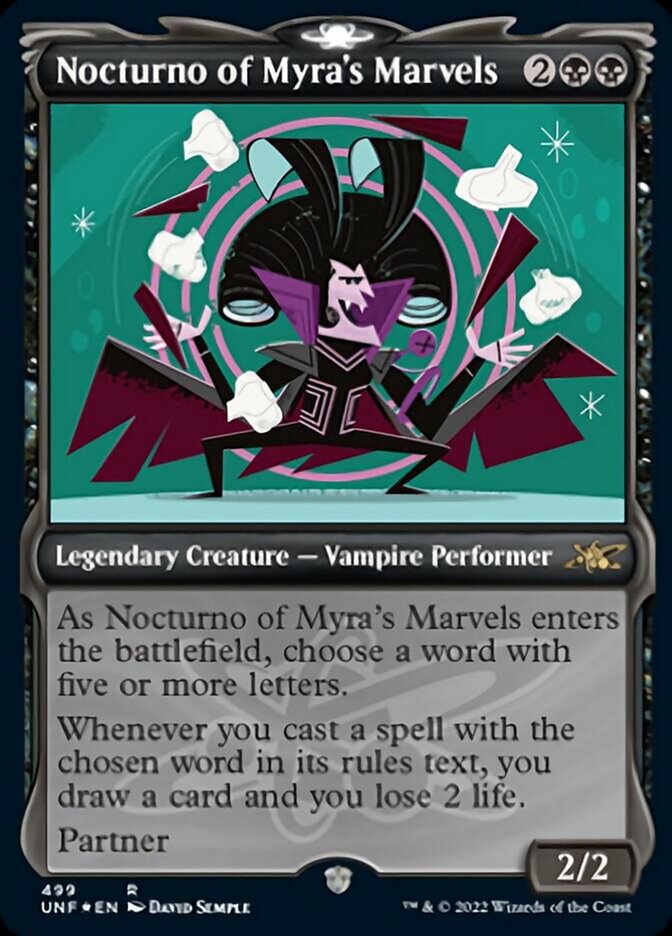 Nocturno of Myra's Marvels (Showcase) (Galaxy Foil) [Unfinity] Magic: The Gathering