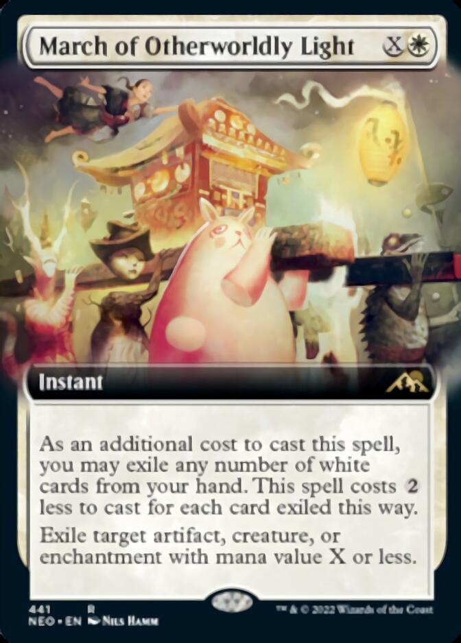 March of Otherworldly Light (Extended Art) [Kamigawa: Neon Dynasty] Magic: The Gathering