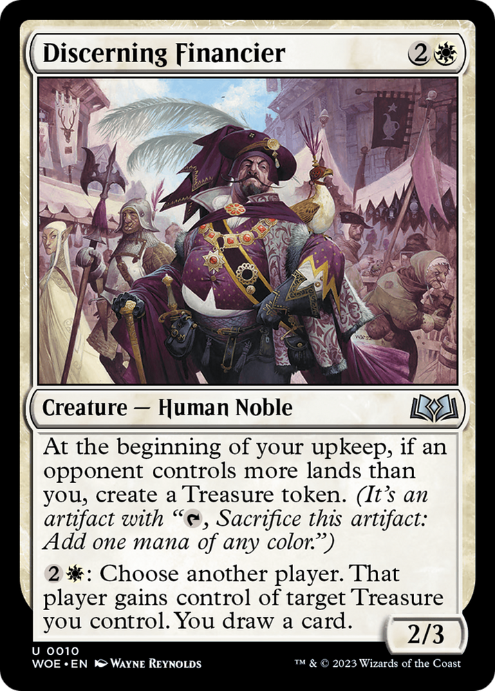 Discerning Financier [Wilds of Eldraine] Magic: The Gathering