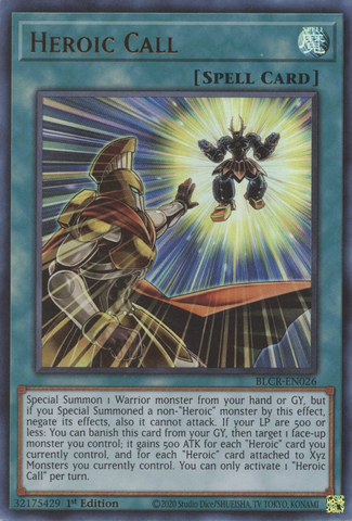 Heroic Call [BLCR-EN026] Ultra Rare - Yugioh Cards For Your TCG Needs!