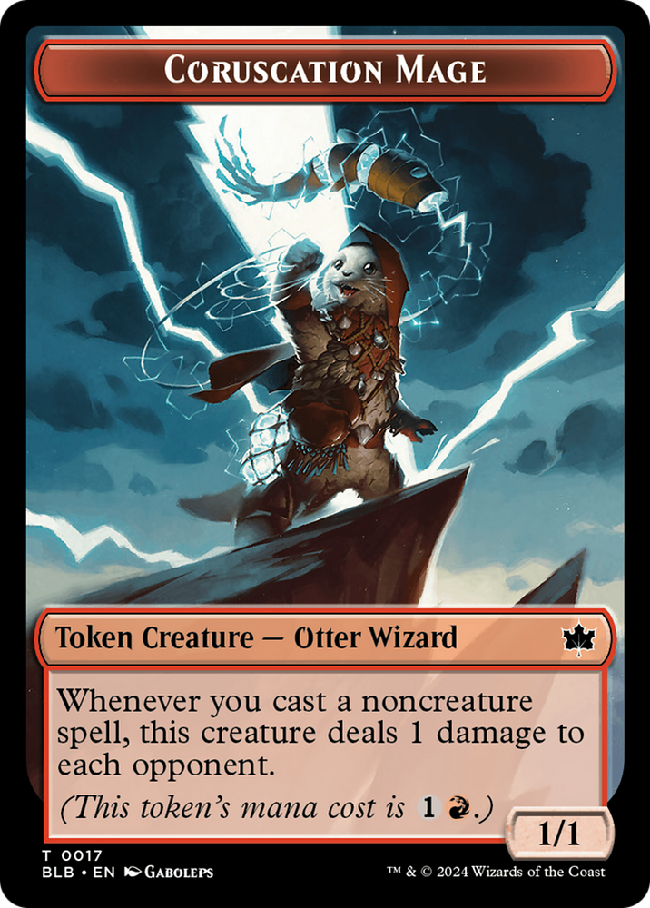 Coruscation Mage Token [Bloomburrow Tokens] Magic: The Gathering