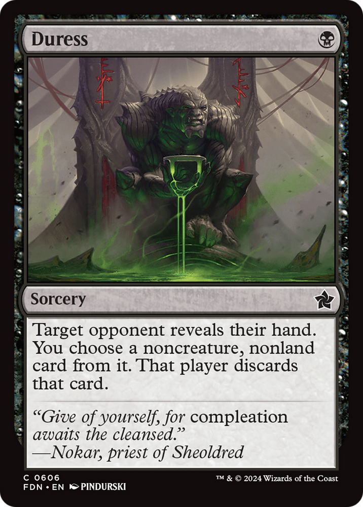 Duress [Foundations] Magic: The Gathering