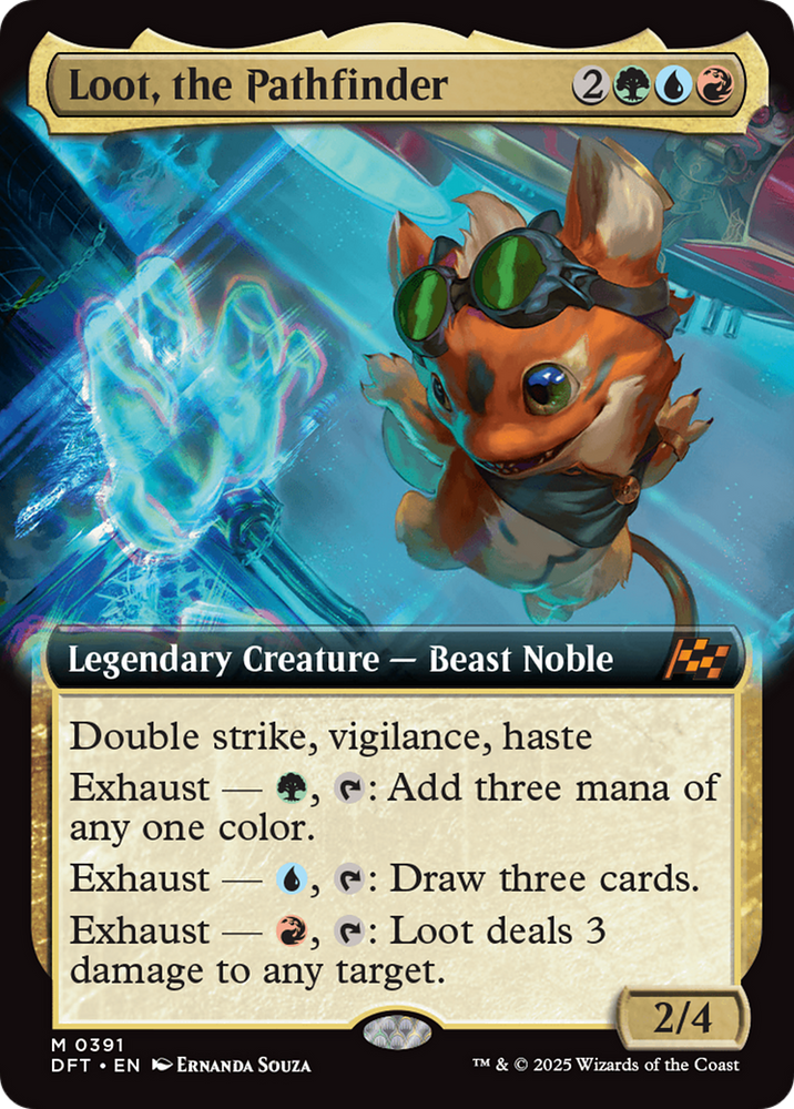 Loot, the Pathfinder (Extended Art) [Aetherdrift] Magic: The Gathering