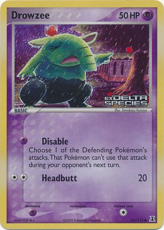 Drowzee (67/113) (Stamped) [EX: Delta Species] Pokémon