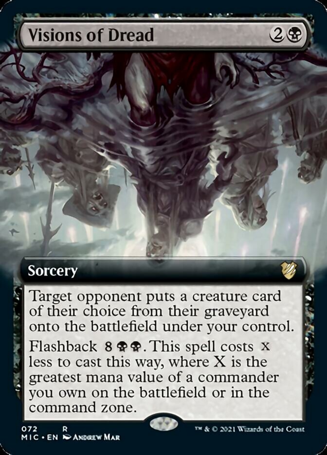 Visions of Dread (Extended Art) [Innistrad: Midnight Hunt Commander] Magic: The Gathering