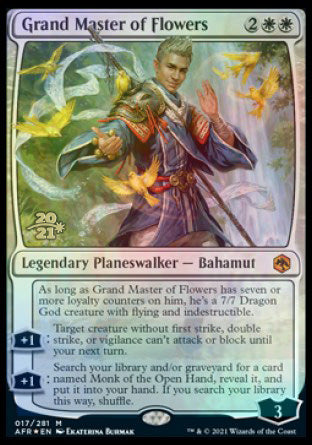 Grand Master of Flowers [Dungeons & Dragons: Adventures in the Forgotten Realms Prerelease Promos] Magic: The Gathering