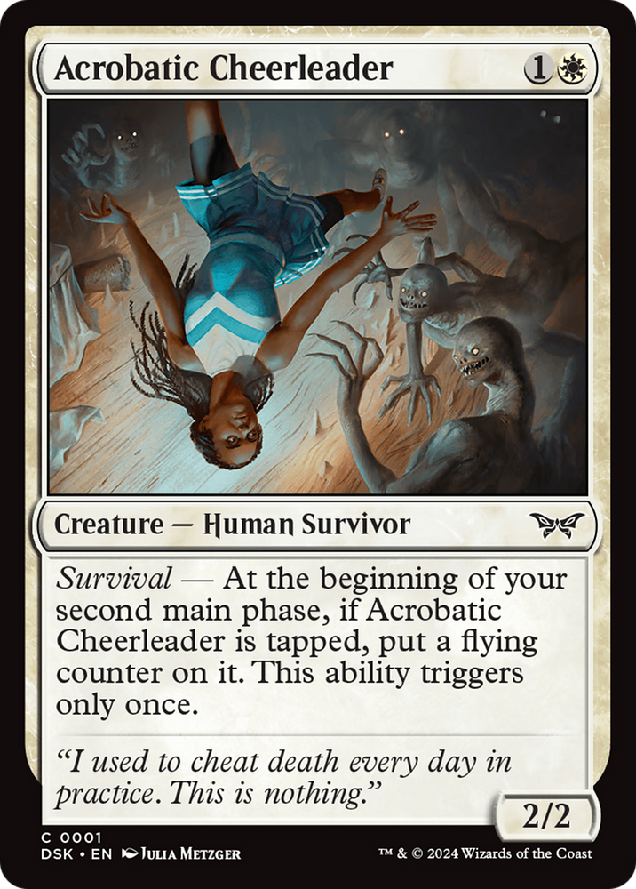 Acrobatic Cheerleader [Duskmourn: House of Horror] Magic: The Gathering