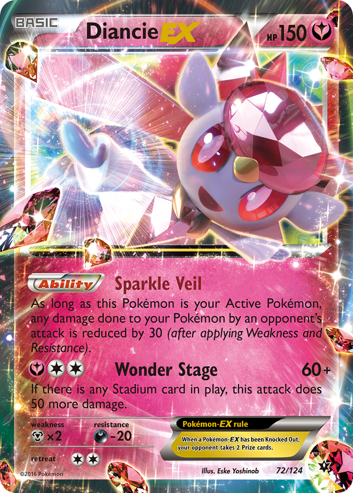 Diancie EX (72/124) [XY: Fates Collide] Pokémon