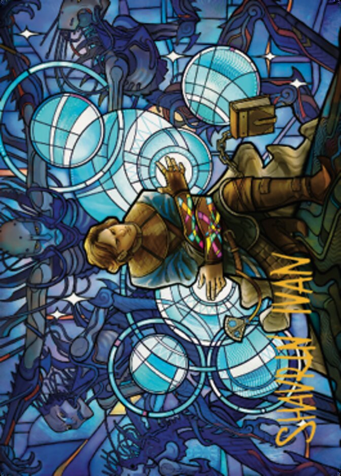 Raff, Weatherlight Stalwart Art Card (Gold-Stamped Signature) [Dominaria United Art Series] Magic: The Gathering