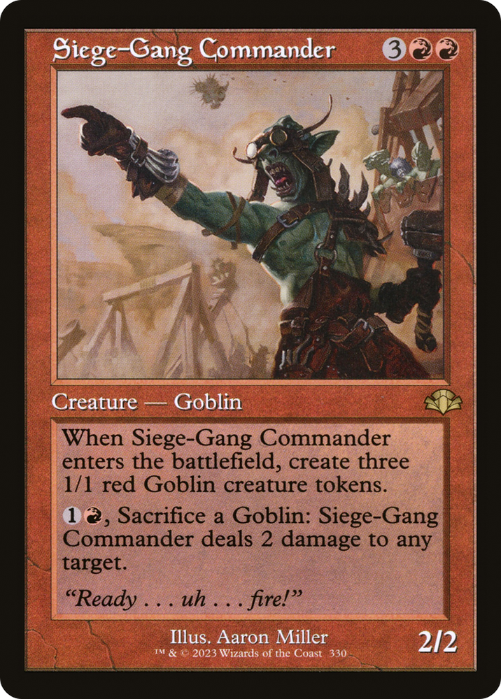 Siege-Gang Commander (Retro) [Dominaria Remastered] Magic: The Gathering