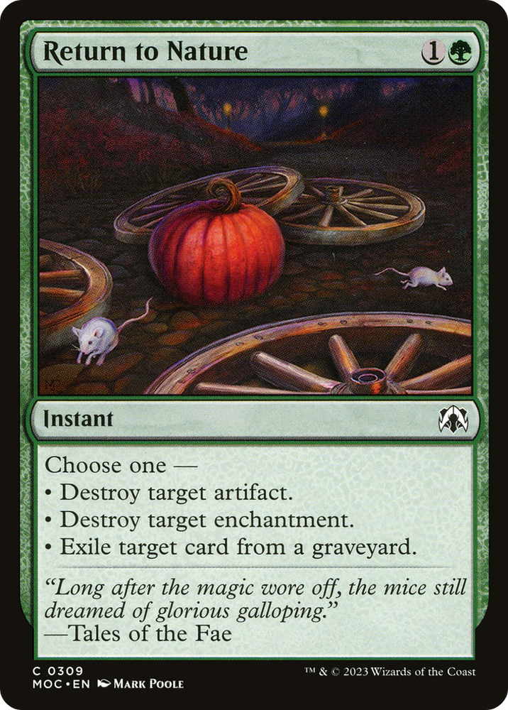 Return to Nature [March of the Machine Commander] Magic: The Gathering
