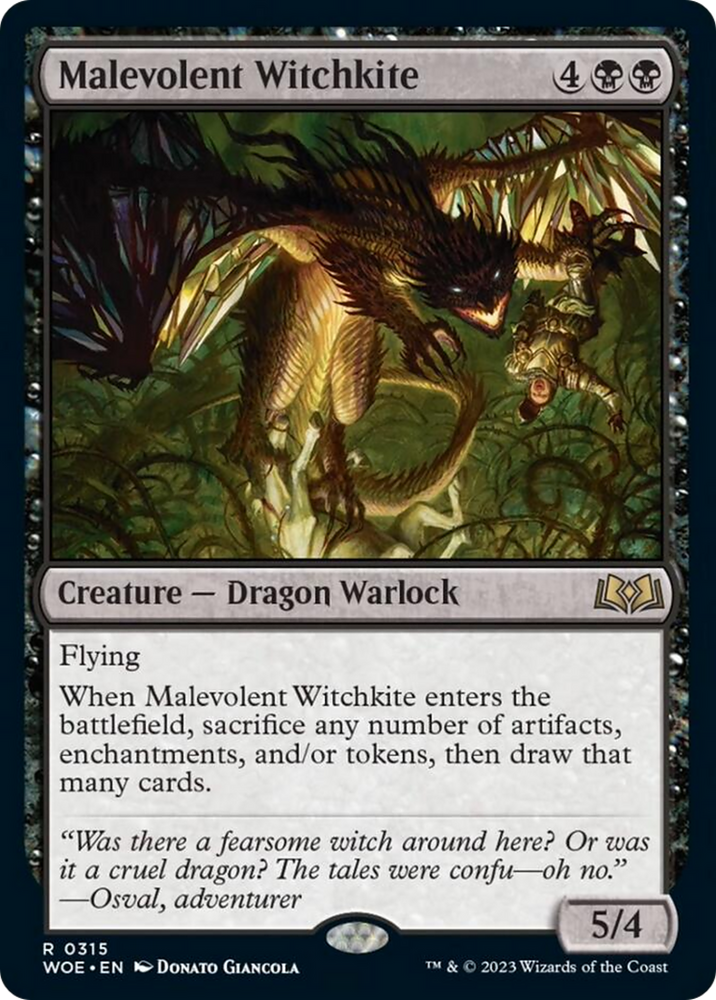 Malevolent Witchkite [Wilds of Eldraine] Magic: The Gathering