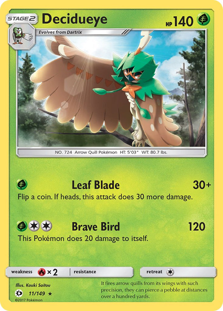 Decidueye (11/149) (Theme Deck Exclusive) [Sun & Moon: Base Set] Pokémon
