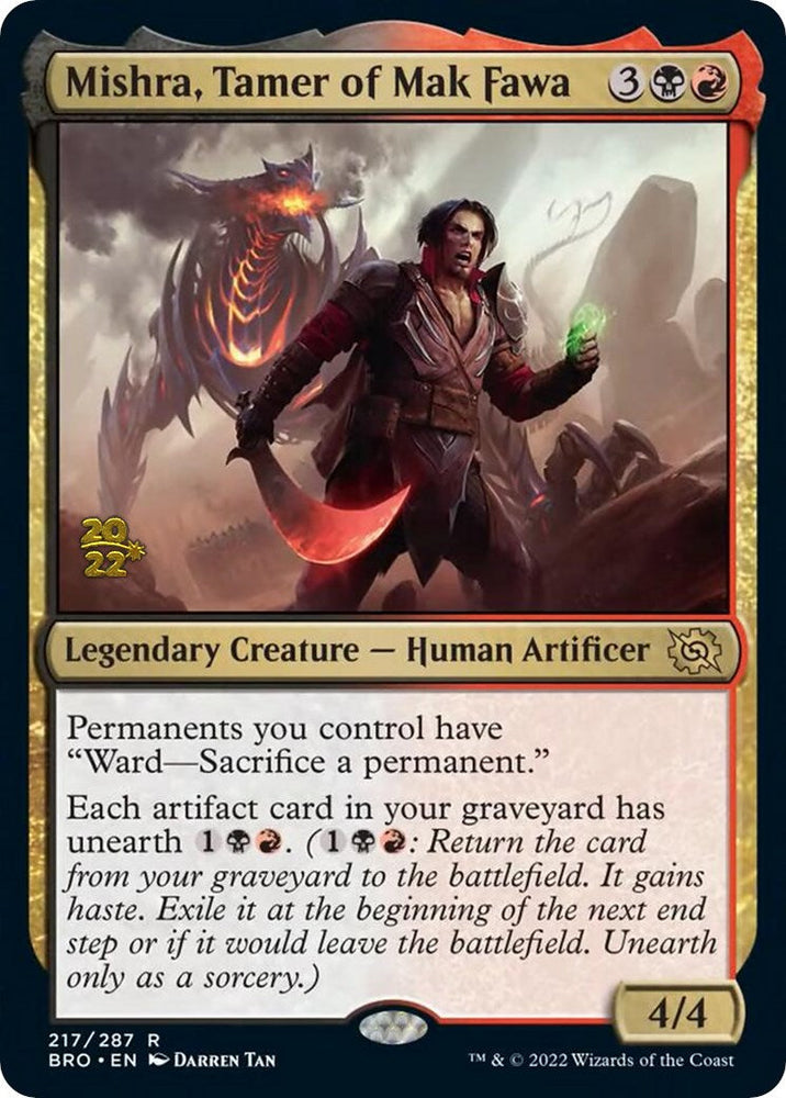 Mishra, Tamer of Mak Fawa [The Brothers' War Prerelease Promos] Magic: The Gathering