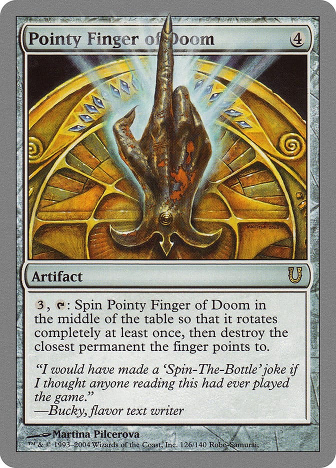 Pointy Finger of Doom [Unhinged] Magic: The Gathering