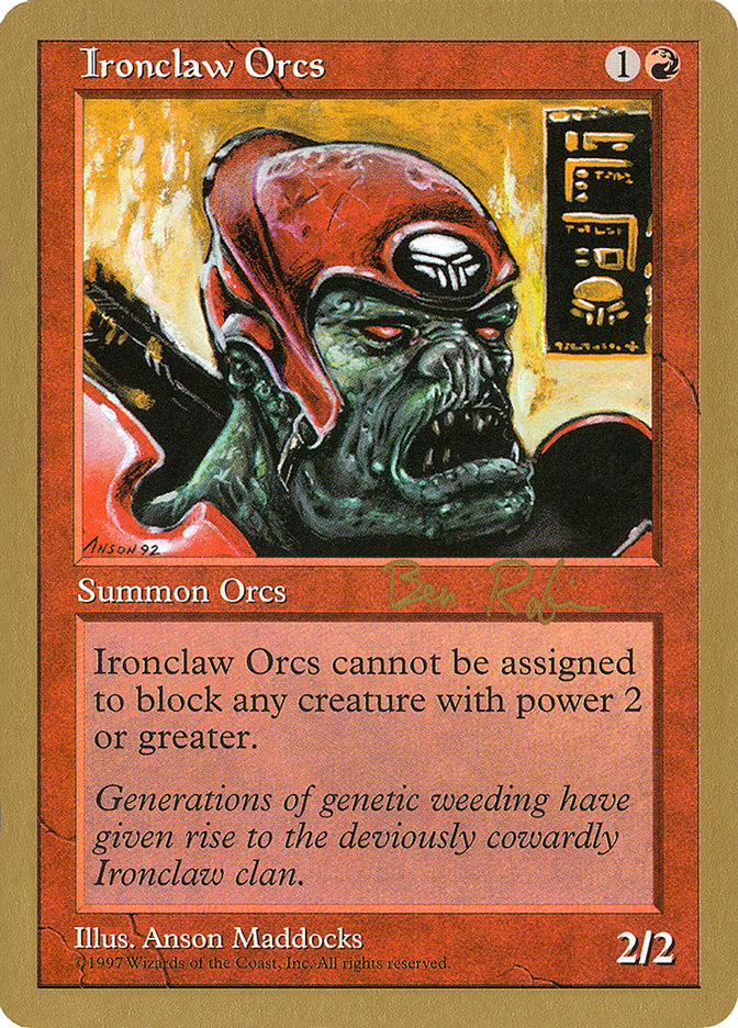 Ironclaw Orcs (Ben Rubin) [World Championship Decks 1998] Magic: The Gathering