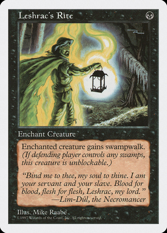 Leshrac's Rite [Fifth Edition] Magic: The Gathering