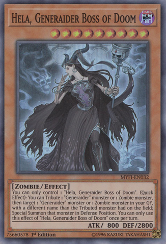 Hela, Generaider Boss of Doom [MYFI-EN032] Super Rare - Yugioh Cards For Your TCG Needs!