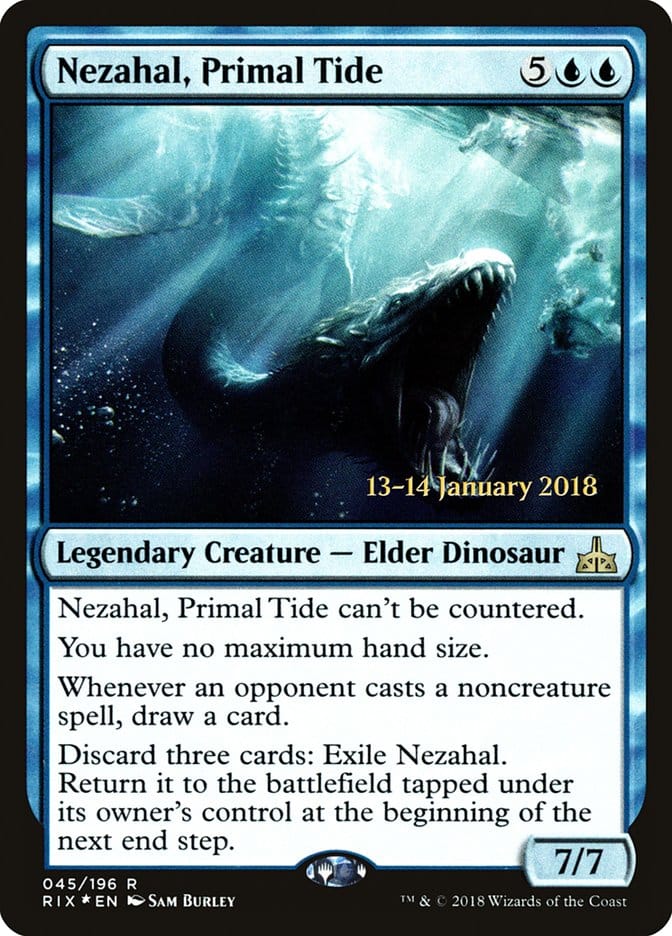 Nezahal, Primal Tide [Rivals of Ixalan Prerelease Promos] Magic: The Gathering