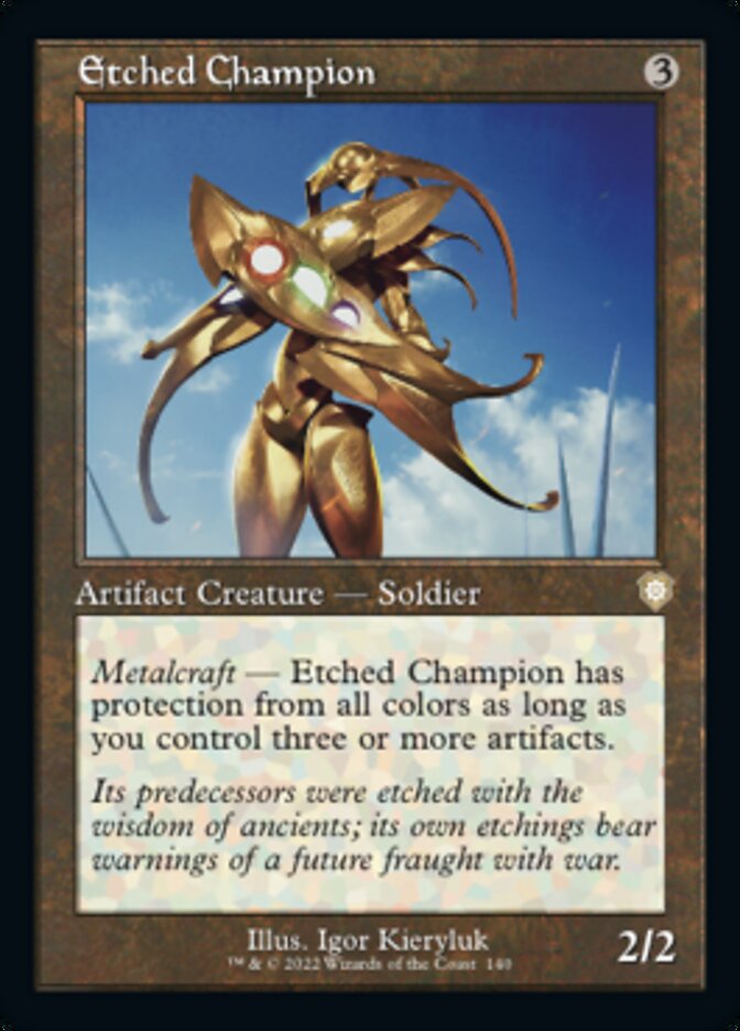 Etched Champion (Retro) [The Brothers' War Commander] Magic: The Gathering