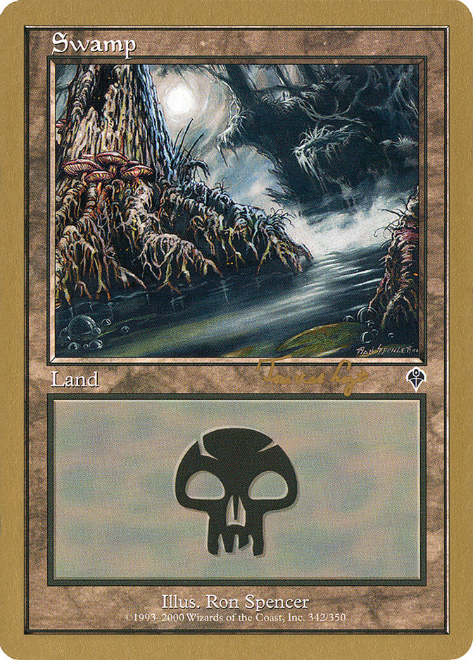 Swamp (tvdl342) (Tom van de Logt) [World Championship Decks 2001] Magic: The Gathering