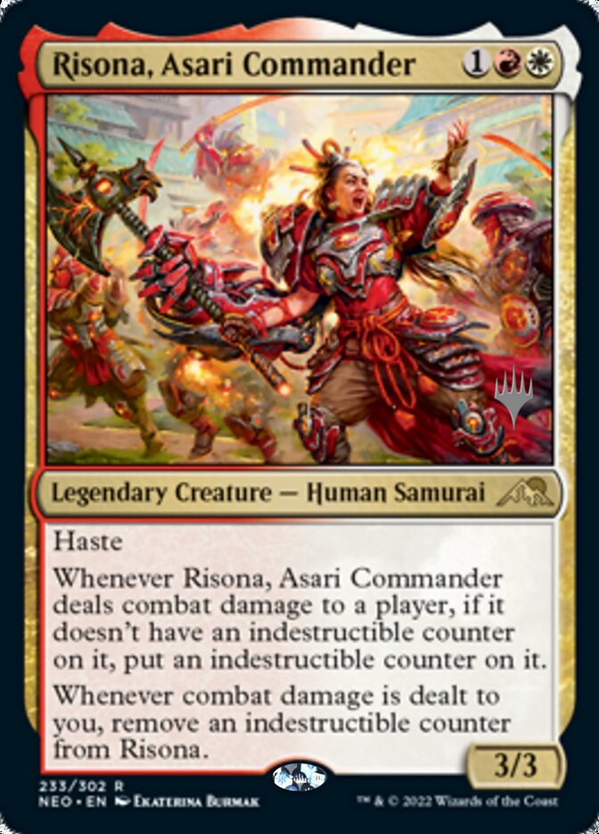 Risona, Asari Commander (Promo Pack) [Kamigawa: Neon Dynasty Promos] Magic: The Gathering