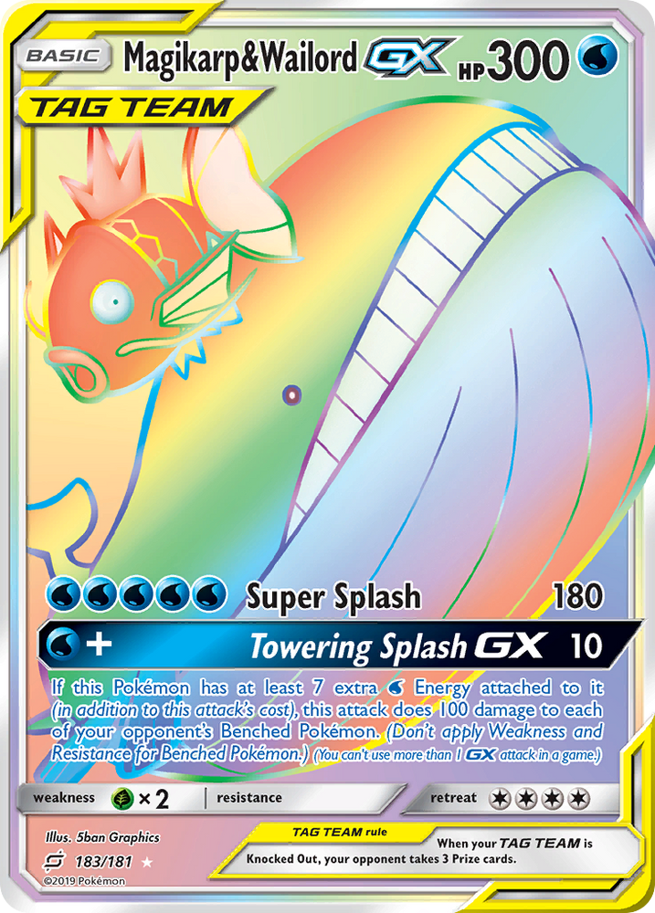 Magikarp & Wailord GX (183/181) [Sun & Moon: Team Up] Pokémon