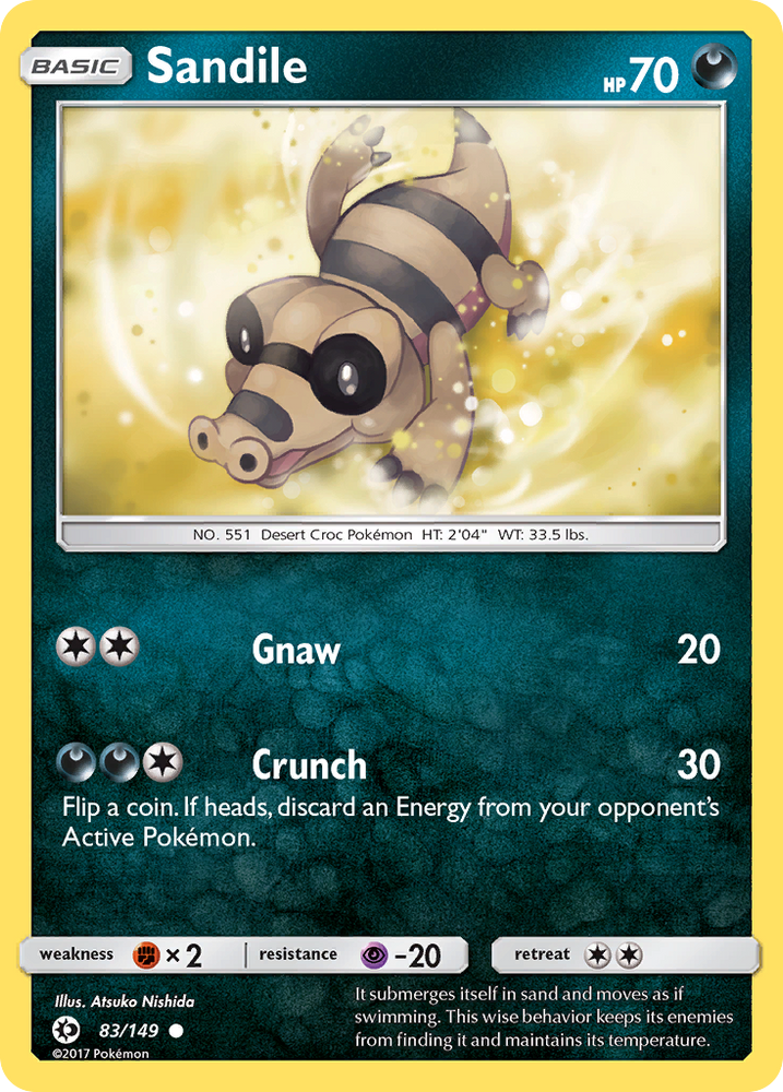 Sandile (83/149) [Sun & Moon: Base Set] Pokémon