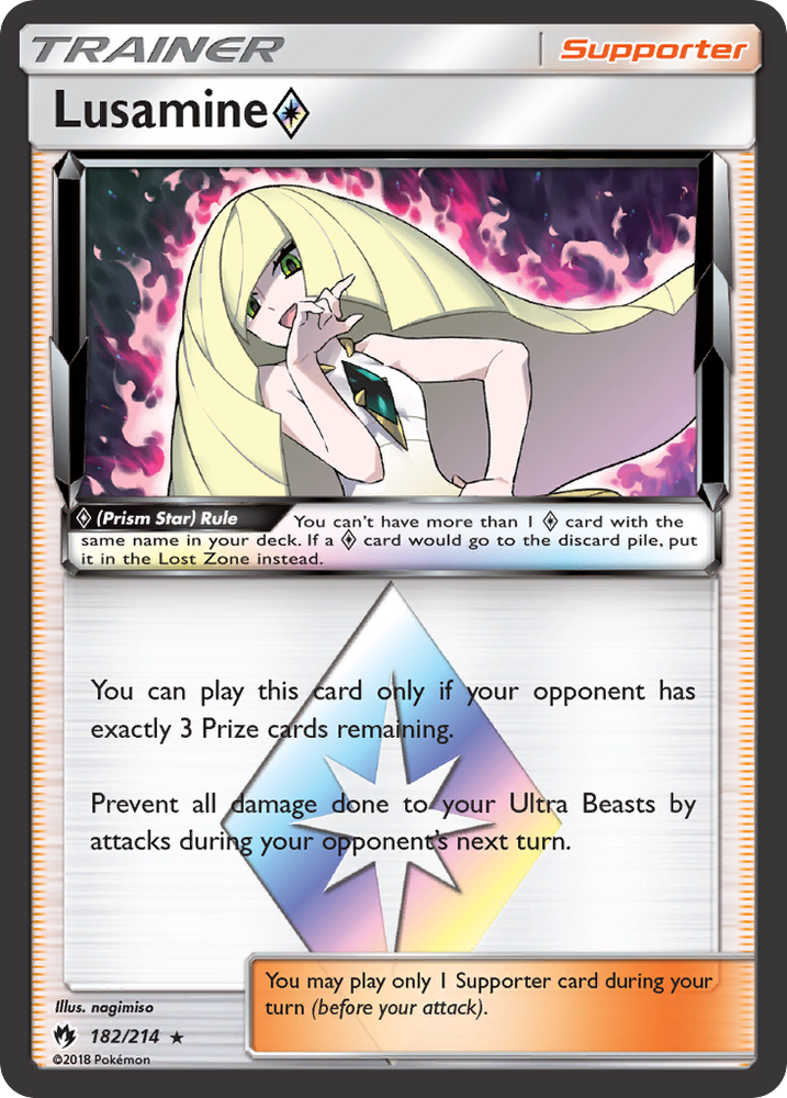 Lusamine (182/214) (Prism Star) [Sun & Moon: Lost Thunder] Pokémon