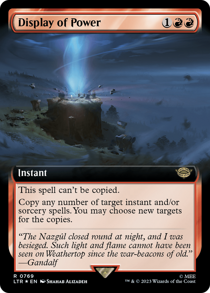 Display of Power (Extended Art) (Surge Foil) [The Lord of the Rings: Tales of Middle-Earth] Magic: The Gathering