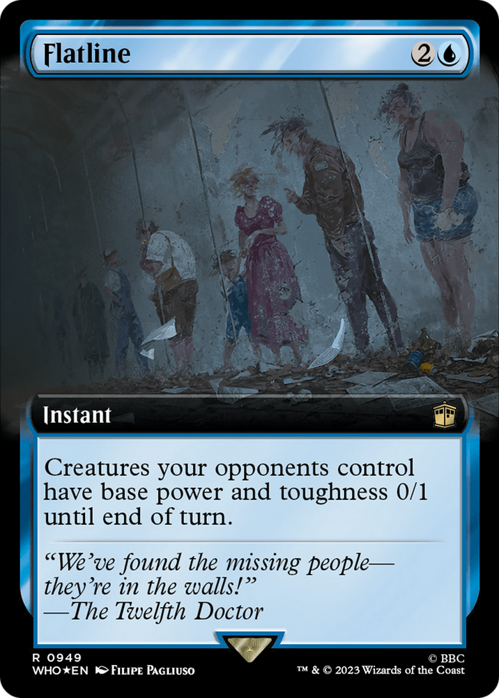 Flatline (Extended Art) (Surge Foil) [Doctor Who] Magic: The Gathering