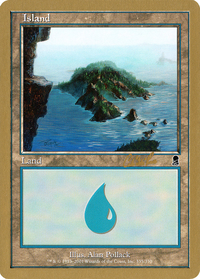 Island (cr335) (Carlos Romao) [World Championship Decks 2002] Magic: The Gathering