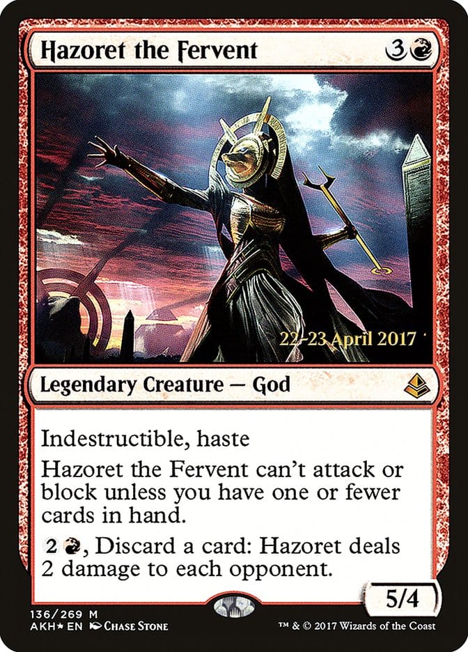 Hazoret the Fervent [Amonkhet Prerelease Promos] Magic: The Gathering