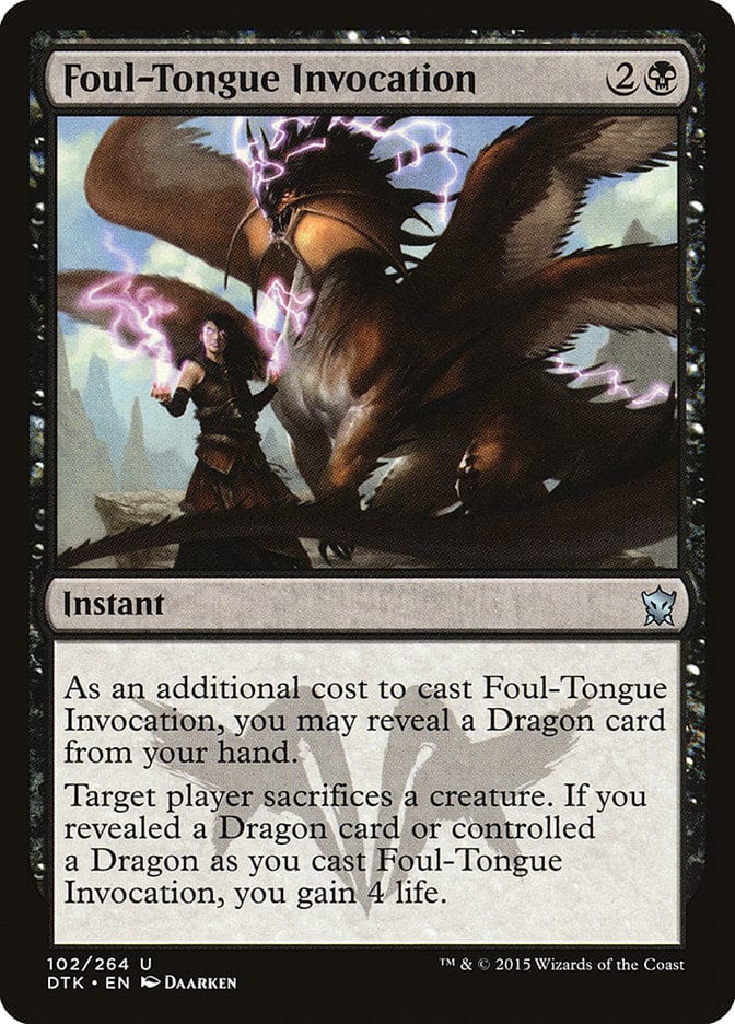 Foul-Tongue Invocation [Dragons of Tarkir] Magic: The Gathering