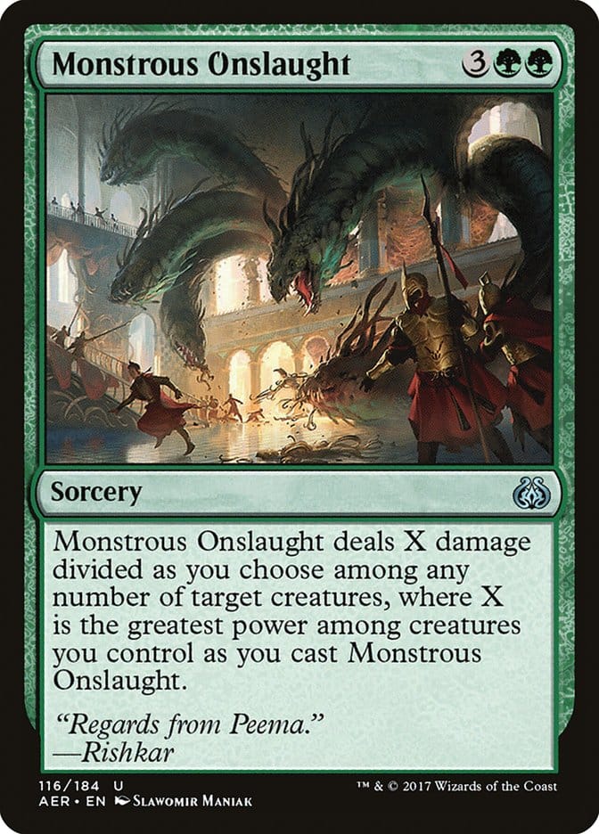 Monstrous Onslaught [Aether Revolt] Magic: The Gathering