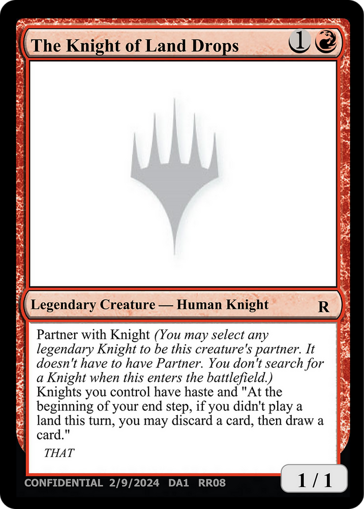 The Knight of Land Drops [Unknown Event] Magic: The Gathering