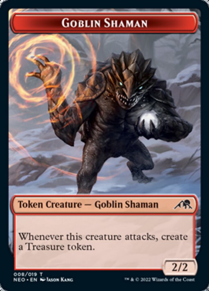 Samurai // Goblin Shaman Double-Sided Token [Kamigawa: Neon Dynasty Tokens] Magic: The Gathering