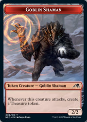 Samurai // Goblin Shaman Double-Sided Token [Kamigawa: Neon Dynasty Tokens] Magic: The Gathering
