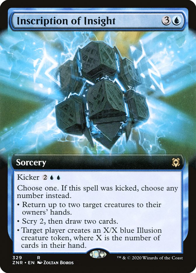 Inscription of Insight (Extended Art) [Zendikar Rising] Magic: The Gathering