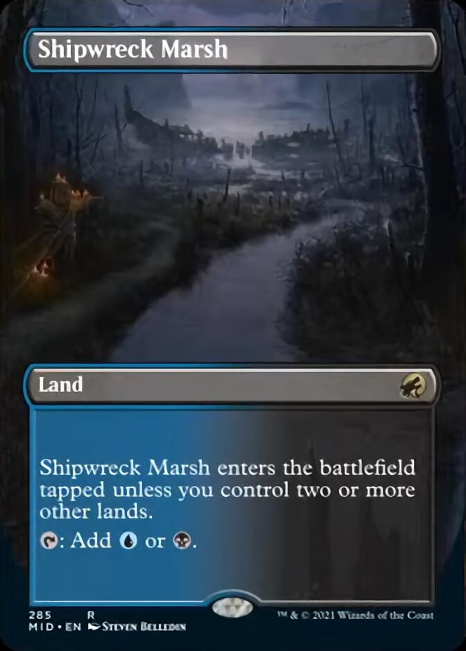 Shipwreck Marsh (Borderless Alternate Art) [Innistrad: Midnight Hunt] Magic: The Gathering