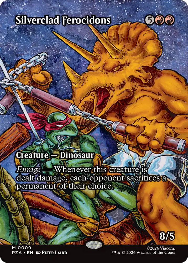 Silverclad Ferocidons (Borderless) [Teenage Mutant Ninja Turtles Eternal-Legal] Magic: The Gathering