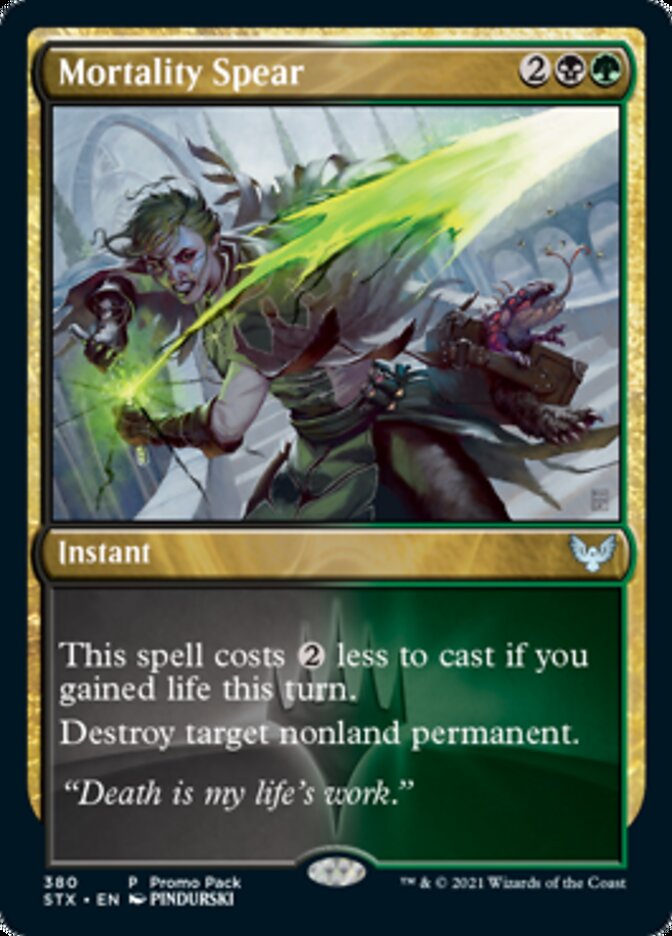 Mortality Spear (Promo Pack) [Strixhaven: School of Mages Promos] Magic: The Gathering