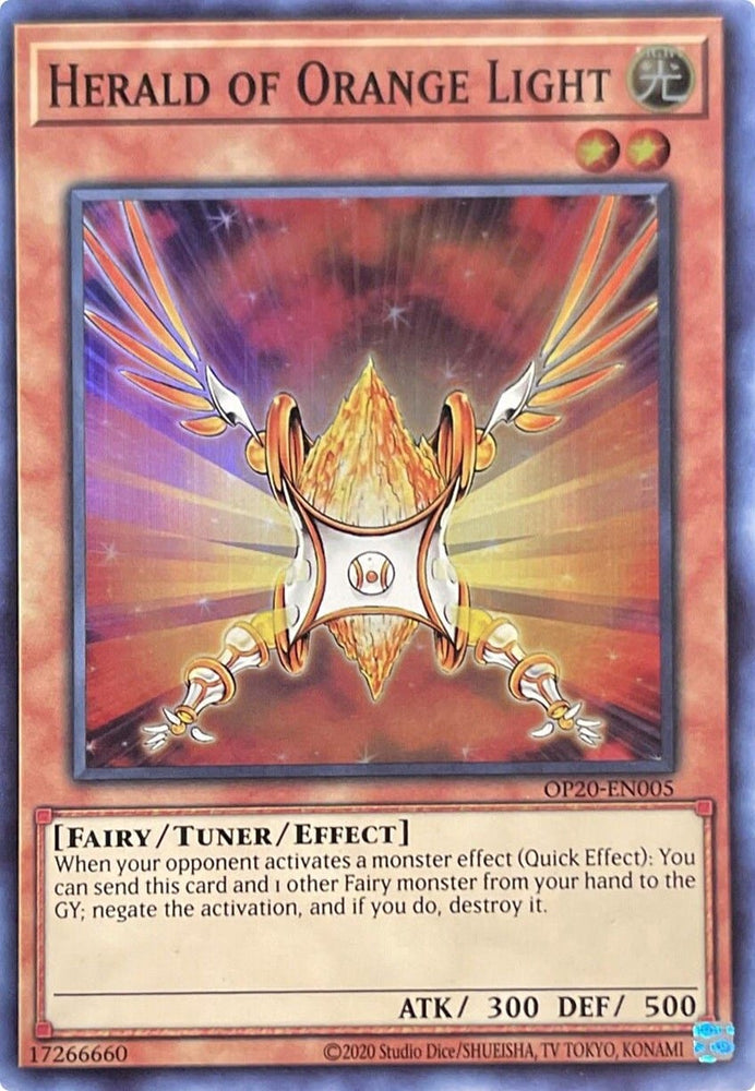 Herald of Orange Light [OP20-EN005] Super Rare - Yugioh Cards For Your TCG Needs!